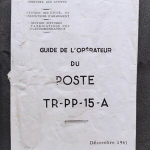 Guide de l'opérateur du poste TR-PP-15-A