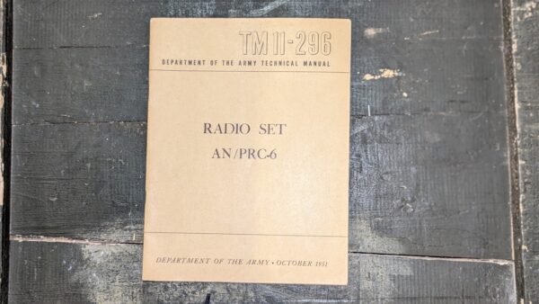 TM11-296 DEPARTEMENT OF THE ARMY TECHNICAL MANUEL RADIO SET AN/PR-6 - 195 - A4