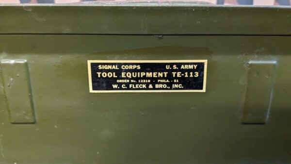 Tool equipment TE-113 Signal Corps - Caisse à outils US ARMY