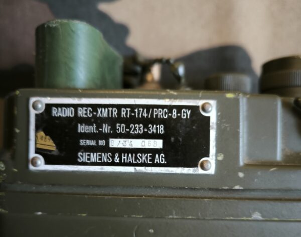 RADIO REC-XMTR RT-174 PRC-8-GY Siemens Halske-ag